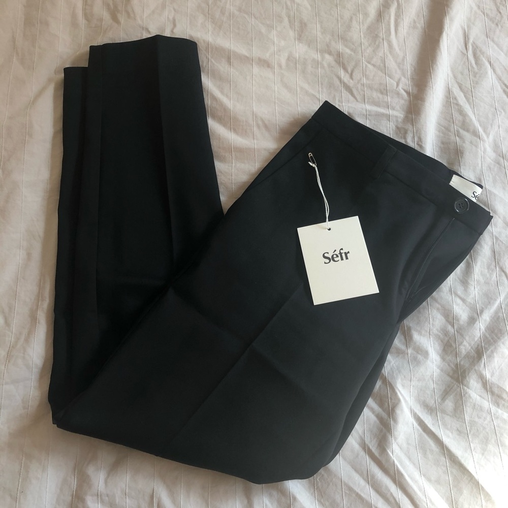 Séfr slacks. “Harvey”, Black, Large.